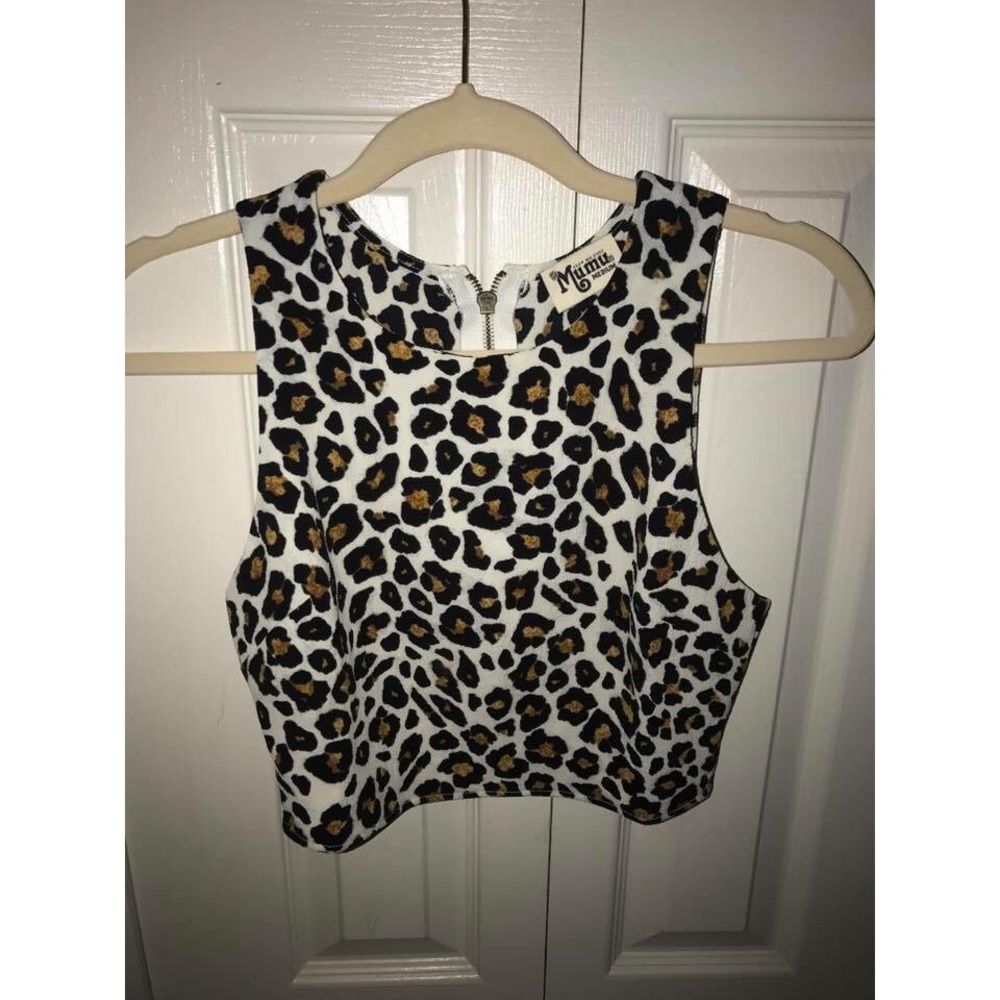 Cheetah print crop top
